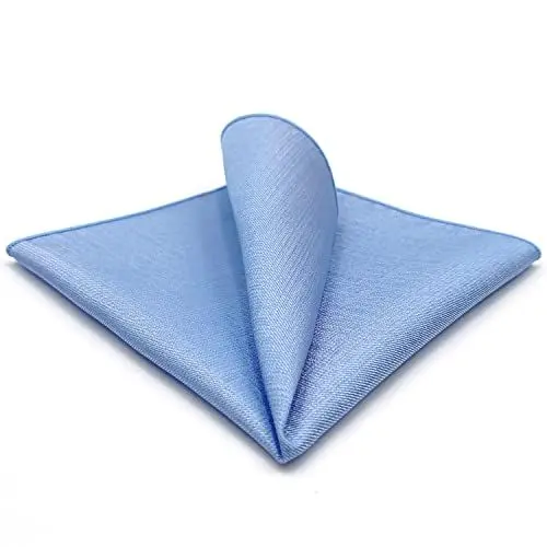 Produktbild: S&W SHLAX&WING Solid Light Blau Azure Herren Einstecktücher Geschäftsanzug Hochzeit