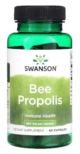 Produktbild: Swanson - Propolis Kapseln | Natürliches Bienenharz für Immunsystem und Abwehrkräfte - 60 Kapseln