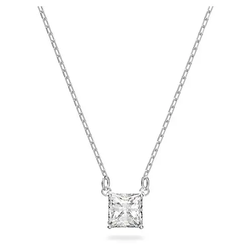 Produktbild: Swarovski Attract Halskette, Quadrat, Weiss, Rhodiniert