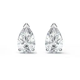 Produktbild: Swarovski Attract Ohrstecker, Tropfenschliff, Weiß, Rhodiniert