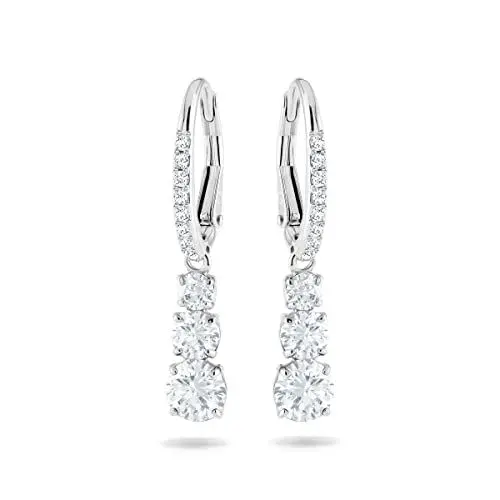 Produktbild: Swarovski Stilla Attract Trilogy Ohrringe, Weiss, Rhodiniert