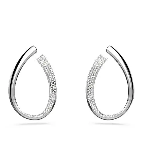 Produktbild: Swarovski Exist Kreolen, Rhodinierte Ohrringe mit Klaren Swarovski Kristallen