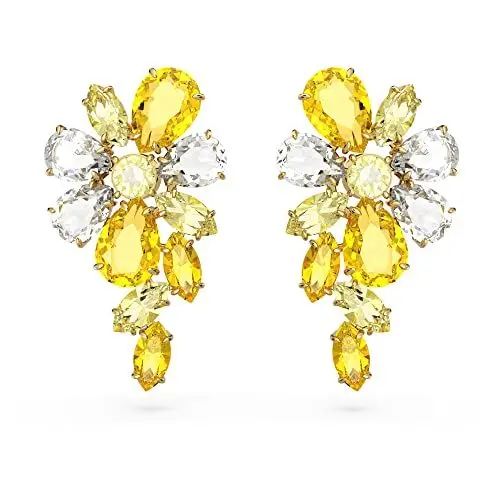 Produktbild: Swarovski Gema Anhänger, Vergoldete Damenhalskette mit Grünen, Strahlenden Swarovski Kristallen