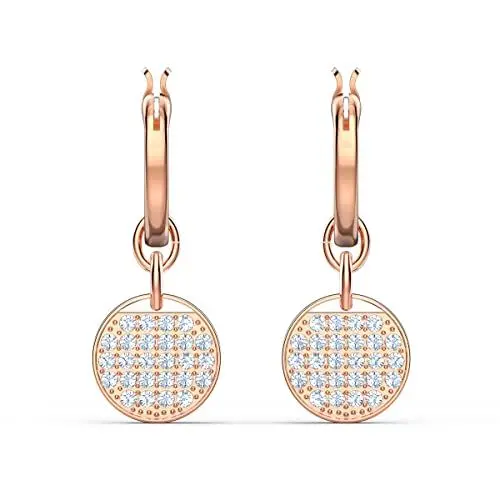 Produktbild: Swarovski Ginger Creolen, Weiss, Roségold-Legierungsschicht