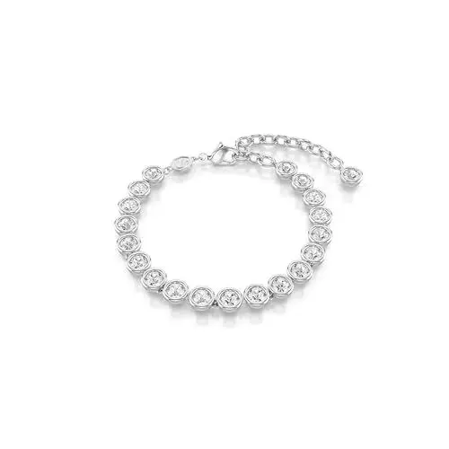 Produktbild: Swarovski Imber Tennis Armband, Rhodiniertes Damenarmband mit Strahlenden Swarovski Kristallen