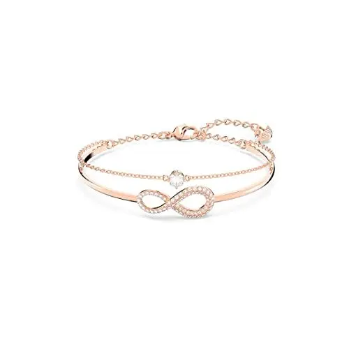 Produktbild: Swarovski Infinity Armreif, Unendlichkeit, Weiss, Roségold-Legierungsschicht