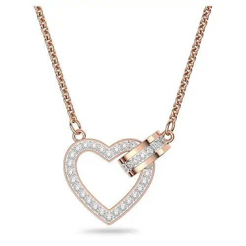 Produktbild: Swarovski Lovely Halskette, Weiße und Vergoldete Damenhalskette mit Strahlendem Anhänger