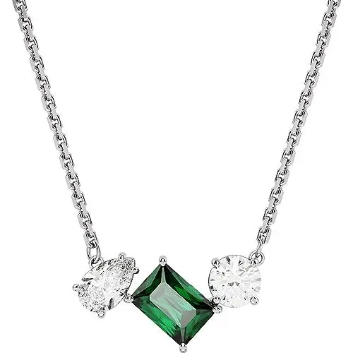 Produktbild: Swarovski Mesmera Anhänger, Rhodinierte Damenhalskette mit Strahlenden Swarovski Kristallen