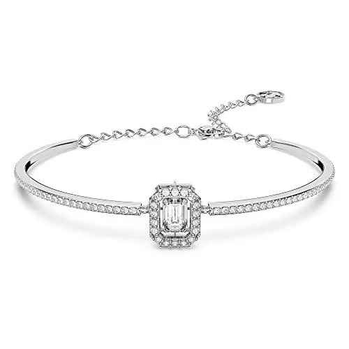Produktbild: Swarovski Una Armreif, Rhodiniertes Damenarmband mit Strahlenden Swarovski Kristallen