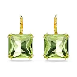 Produktbild: Swarovski Millenia Drop-Ohrhänger, Kissenschliff, Grün, Goldlegierungsschicht