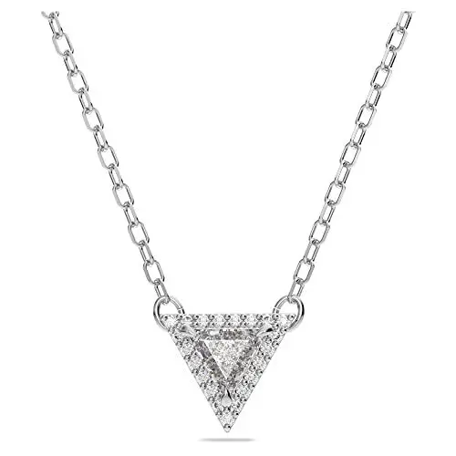 Produktbild: Swarovski Ortyx Halskette, Weiße und Rhodinierte Damenhalskette mit Strahlenden Swarovski Kristallen
