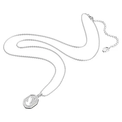 Produktbild: Swarovski Signum Anhänger, Weiße und Rhodinierte Damenhalskette mit Edlem Anhänger und Strahlenden Swarovski Kristallen