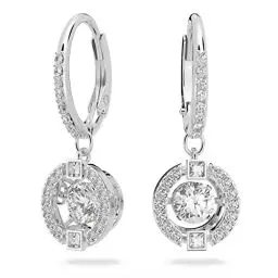 Produktbild: Swarovski Sparkling Dance Ohrringe, Rund, Weiss, Rhodiniert