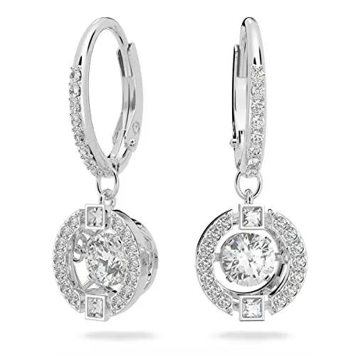 Produktbild: Swarovski Sparkling Dance Ohrringe, Rund, Weiss, Rhodiniert