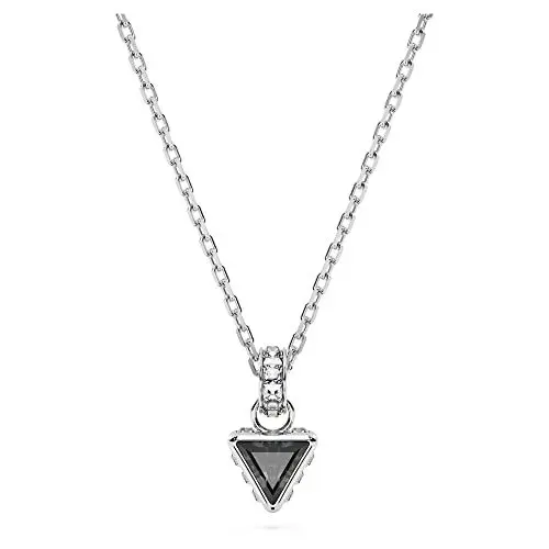 Produktbild: Swarovski Stilla Halskette, Graue und Rhodinierte Damenhalskette mit Strahlendem Anhänger
