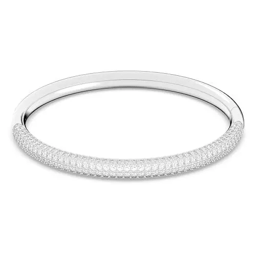 Produktbild: Swarovski Stone Armreif, Weiss, Rhodiniert