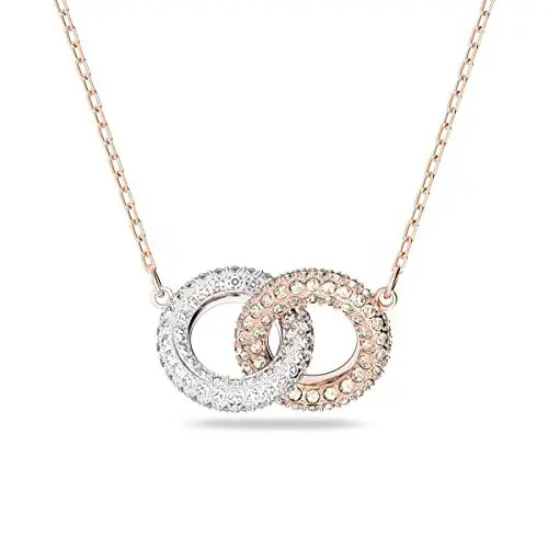 Produktbild: Swarovski Dextera Halskette, Rund, Weiss, Roségold-Legierungsschicht