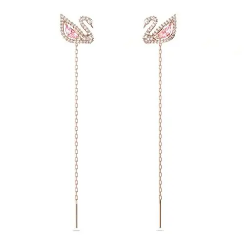 Produktbild: Swarovski Swan Ohrringe, Schwan, Rosa, Roségold-Legierungsschicht