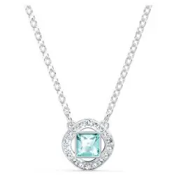Produktbild: Swarovski Una Angelic Square Halskette, Blau, Rhodiniert, Amazon Exklusiv
