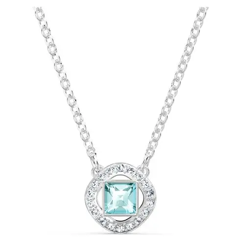 Produktbild: Swarovski Una Angelic Square Halskette, Blau, Rhodiniert, Amazon Exklusiv