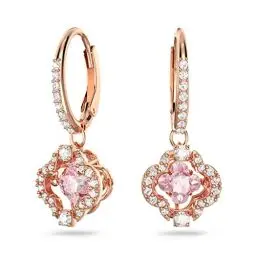 Produktbild: Swarovski Sparkling Dance Ohrringe, Glücksklee, Rosa, Roségold-Legierungsschicht