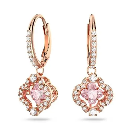 Produktbild: Swarovski Una Ohrringe, Glücksklee, Rosa, Roségold-Legierungsschicht