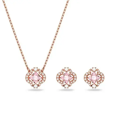 Produktbild: Swarovski Una Set, Glücksklee, Rosa, Roségold-Legierungsschicht