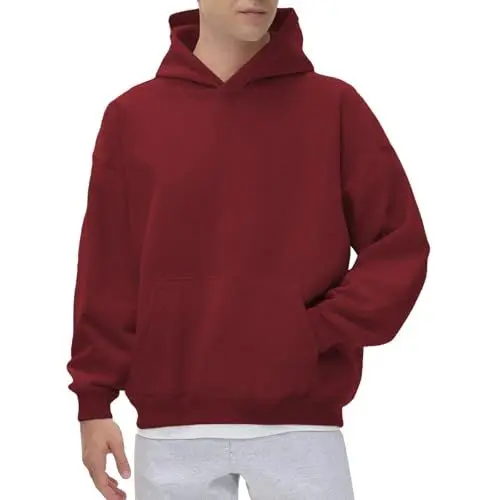 Produktbild: Sweatjacke Herren Ohne Kapuze|Herren Casual Baumwolle Kapuzenkragen Kordelzug Hoodies Pullover Sweatshirts Casual Langarmshirts Pulli Sportjacke für Jungen