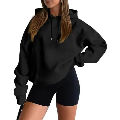 Produktbild: Sweatshirt Damen Ohne Kapuze Fall Damen Rollkragenpullover Weste Lang Damen Rosa Pullover Schwarzer Pullover Sweatjacke Ohne Kapuze Damen Pullover Damen Elegant Oberteile Schwarz XL