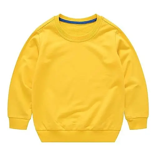 Produktbild: Generisch Einfarbiges Langarm-Pullover mit Rundhalsausschnitt für Neugeborene, und Mädchen Kinderbekleidung Mädchen 86 92 (Yellow, 12-18 Months)