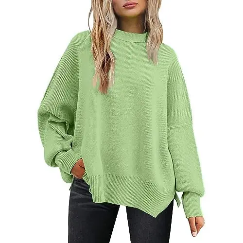 Produktbild: Sweatshirts Für Damen 100% Merinowolle Strickpullover Kaschmir Pullover Damen Longpullover Für Damen Pullover Beige Gestreift Pullover Lang Damen Sweatshirts Für Damen Kaschmir Cashmere Sweater Damen