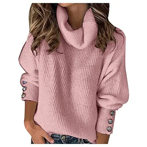 Produktbild: Sweatshirts Für Damen Winter 100% Merinowolle Strickpullover Herbst Kleidung Damen Zopfpullover Damen Sweatshirt Damen Sommer Sexy Pullover Damen Kaschmir Cashmere Strickpullover Damen Mit Perlen