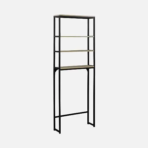 Produktbild: sweeek Alice's Home - Toilettenregal WC Schrank mit 4 Ebenen L 64x B 19 x H 178 cm