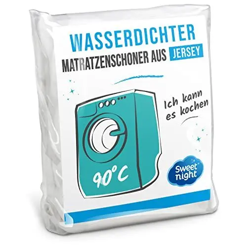 Produktbild: Sweetnight - Matratzenschoner 90x200 cm | Wasserdichte und mikroatmungsaktive Matratzenauflage | Sanft und leise | Waschbar bei 90°C, White