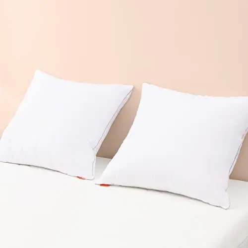 Produktbild: Sweetnight 80x80 2er Set kopfkissen 80x80 daunen Atmungsaktiv Kissen bettkissen Sofa Kissen Waschbar Kopfkissen(Weiß)