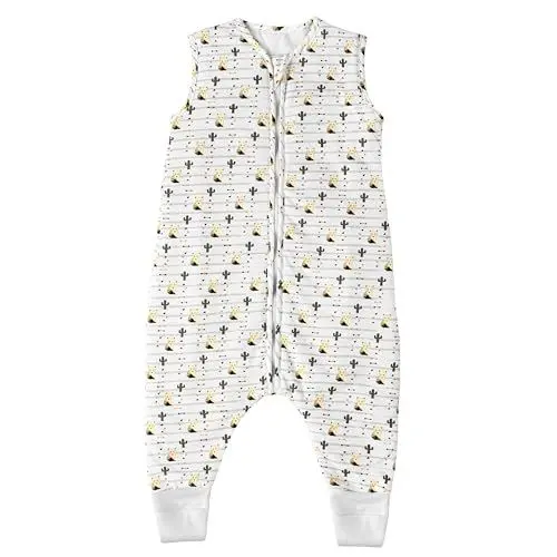 Produktbild: Sweety Fox Schlafsack mit füßen winter (2.5 tog) - 100% Bio-Baumwolle OEKO-TEX zertifizierte Schadstofffrei - Winterschlafsack mit füßen - Pijama (Gelb, 100 cm)