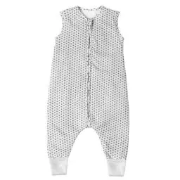 Produktbild: Sweety Fox Schlafsack mit füßen winter (2.5 tog) - 100% Bio-Baumwolle OEKO-TEX zertifizierte Schadstofffrei - Winterschlafsack mit füßen - Pijama (Grau, 100 cm)
