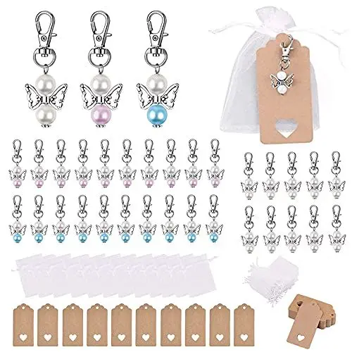 Produktbild: Sweieoni Engelanhänger Schutzengel Gastgeschenke Konfirmation Engel Anhänger Schlüsselanhänger Gastgeschenke Hochzeit für Taufgeschenke Schlüsselanhänger Engel für Gäste Gastgeschenk Taufe