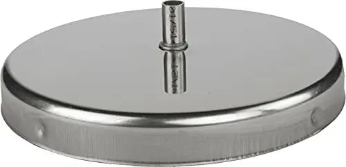 Produktbild: swettews Edelstahl Rauchrohr Ofenrohr Abgasrohre Kaminaufsatz Ofenknie Rosette Regenhut Rohr Bogen T-Stück Kaminhaube Grundplatte (DN 100 mm, Kondensatsammler)
