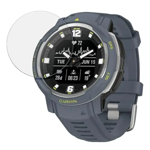 Produktbild: SWIDO Displayschutz kompatibel mit Garmin Instinct Crossover 45mm (4 Stück) Kristall-Klar, Hoher Härtegrad, Schutz vor Kratzer, Folie, Schutzfolie, Displayschutzfolie, Panzerglas Folie