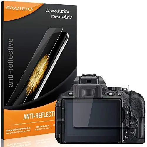 Produktbild: SWIDO Displayschutzfolie für Nikon D5600 (3 Stück) Anti-Reflex MATT Entspiegelnd, Extrem Kratzfest, Folie, Displayschutz, Schutzfolie, Panzerfolie