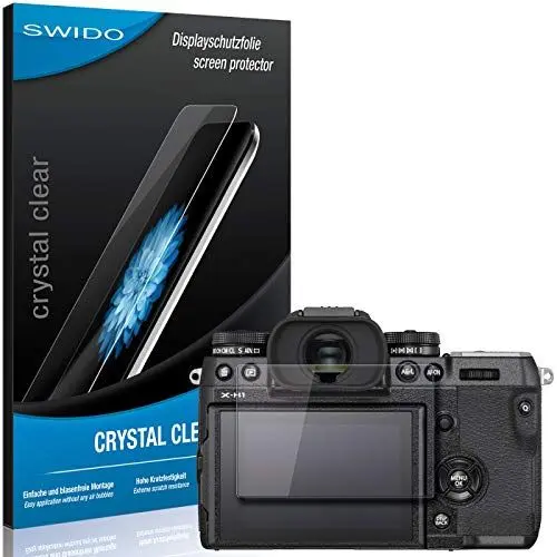 Produktbild: SWIDO Panzer Schutz Folie kompatibel mit Fujifilm X-H1, Displayschutzfolie, Panzerglas Folie, Ultra-Klar, 2 Stück, Made in Germany