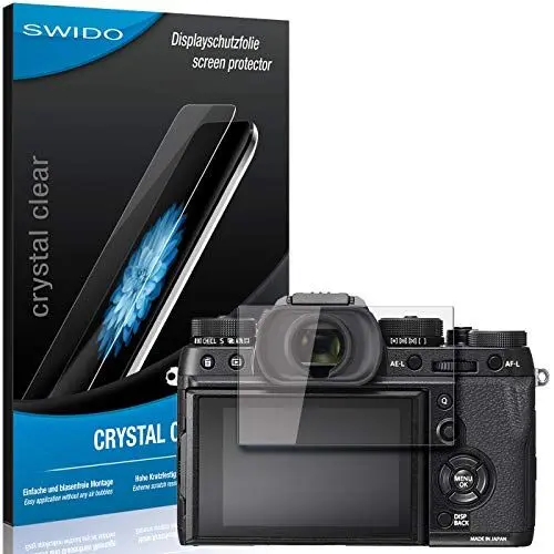Produktbild: SWIDO Panzer Schutz Folie kompatibel mit Fujifilm X-T2, Displayschutzfolie, Panzerglas Folie, Ultra-Klar, 2 Stück, Made in Germany