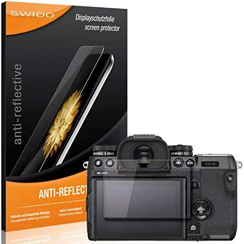 Produktbild: SWIDO Schutzfolie für Fujifilm X-H1 (2 Stück) Anti-Reflex MATT Entspiegelnd, Hoher Härtegrad, Schutz vor Kratzer/Folie, Displayschutz, Displayschutzfolie, Panzerglas-Folie
