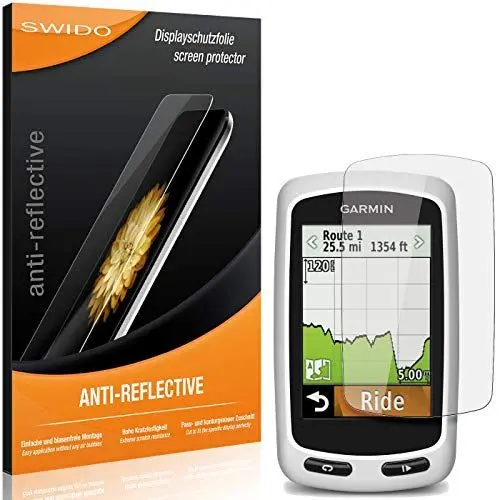 Produktbild: SWIDO Schutzfolie für Garmin Edge Touring Plus (2 Stück) Anti-Reflex MATT Entspiegelnd, Hoher Härtegrad, Schutz vor Kratzer/Folie, Displayschutz, Displayschutzfolie, Panzerglas-Folie