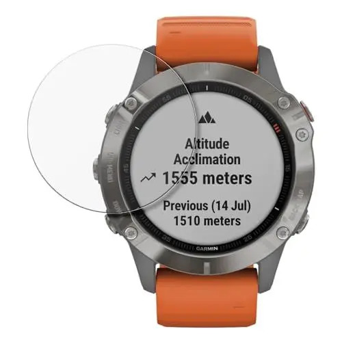Produktbild: SWIDO Schutzfolie für Garmin fenix 6 Pro (47mm) (2 Stück) Anti-Reflex MATT Entspiegelnd, Hoher Härtegrad, Schutz vor Kratzer/Folie, Displayschutz, Displayschutzfolie, Panzerglas-Folie