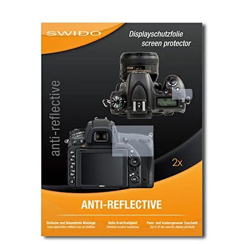 Produktbild: SWIDO Schutzfolie für Nikon D750 (2 Stück) Anti-Reflex MATT Entspiegelnd, Hoher Härtegrad, Schutz vor Kratzer/Displayschutz, Displayschutzfolie, Panzerglas-Folie