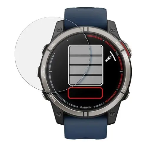 Produktbild: SWIDO Schutzfolie kompatibel mit Garmin quatix 7 Pro 47mm (2 Stück) Kristall-Klar, Hoher Härtegrad, Schutz vor Kratzer, Glasfolie, Displayschutz, Displayschutzfolie, Panzerglas-Folie