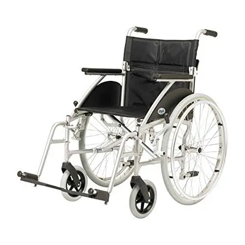 Produktbild: Days Swift Self Propelled Wheelchair, Lightweight Mobility Device for Elderly, Handicapped, and Disabled Users, Portable Wheelchair for Independence or Caretaker Convenience, Cool Silver, 46cm