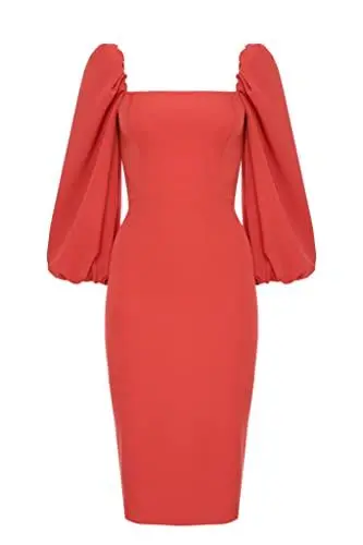 Produktbild: Swing Fashion Damen Giselle | Kupferfarben Xs(34) Swing Fashion Bleistiftkleid Damen Kleid Etuikleider Festliches Kleid Abendkleid Partyklei, Kupferfarben, XS EU